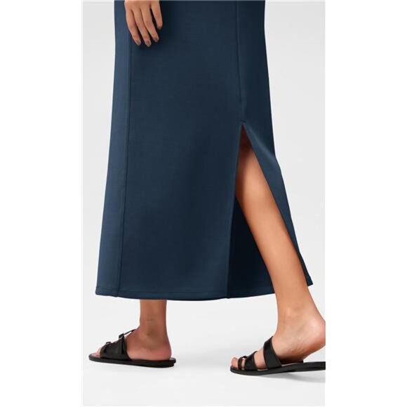 Soft Maxi Skirt for Women, Dark Blue - Picture 4 of 5